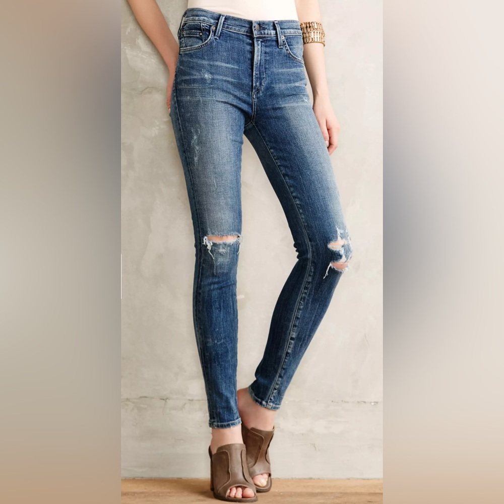 Citizens Of Humanity Dark Blue Rocket High Rise Skinny Jean